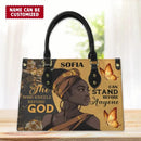 She Who Kneels Before God Can Stand Before Anyone - Personalized Leather Bag - Joliny
