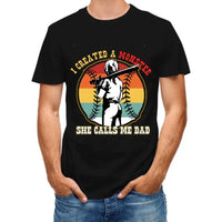 Softball T-Shirt, I Created a Monster Called My Dad, Gift for Kids, Gift for Softball Lovers - Joliny