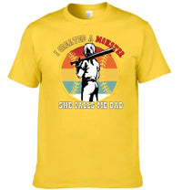 Softball T-Shirt, I Created a Monster Called My Dad, Gift for Kids, Gift for Softball Lovers - Joliny