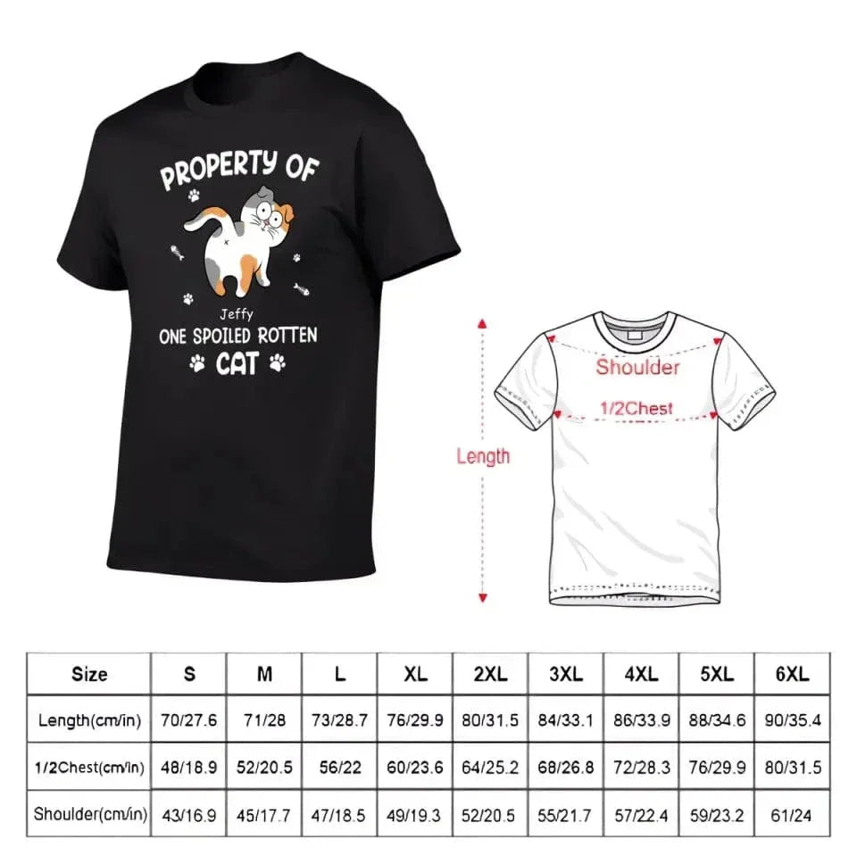 Spoiled Rotten Cats - Cat Personalized Custom T-shirt - Gift For Pet Owners, Pet Lovers - Joliny