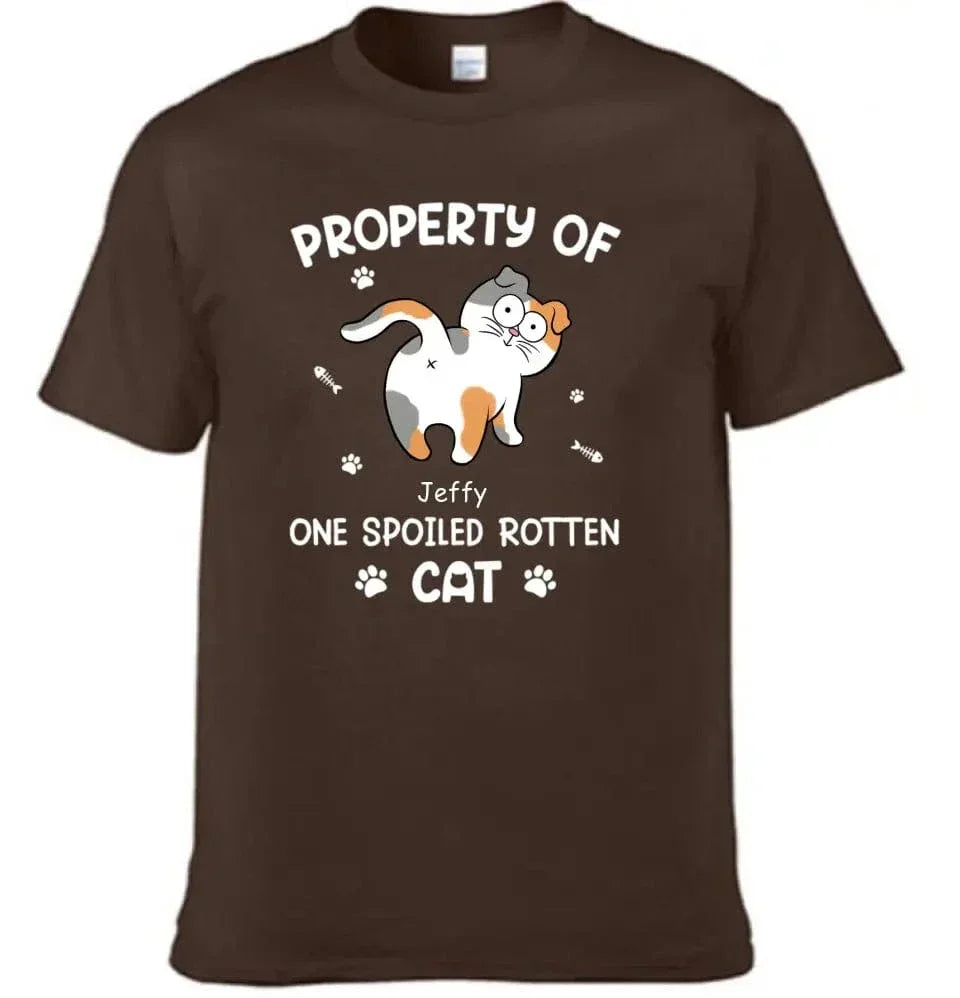 Spoiled Rotten Cats - Cat Personalized Custom T-shirt - Gift For Pet Owners, Pet Lovers - Joliny