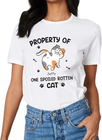 Spoiled Rotten Cats - Cat Personalized Custom T-shirt - Gift For Pet Owners, Pet Lovers - Joliny