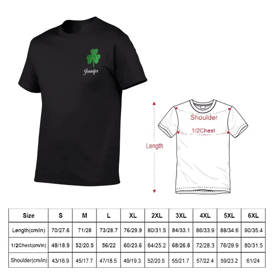 St. Patrick'S Day Flag Shamrock Personalized Name Custom Printed T-Shirt Sweatshirt - Gift For Family, Friends And Loved Ones - Joliny