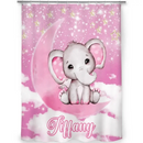 Starlet Elephant Name Custom Shower Curtain - Bathroom Decorating - Joliny