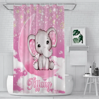 Starlet Elephant Name Custom Shower Curtain - Bathroom Decorating - Joliny