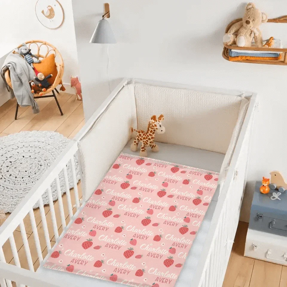 Strawberry Name Customized Blanket Gift for Girls - Joliny