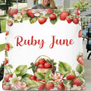 Strawberry Name Customized Blanket Gift for Girls - Joliny