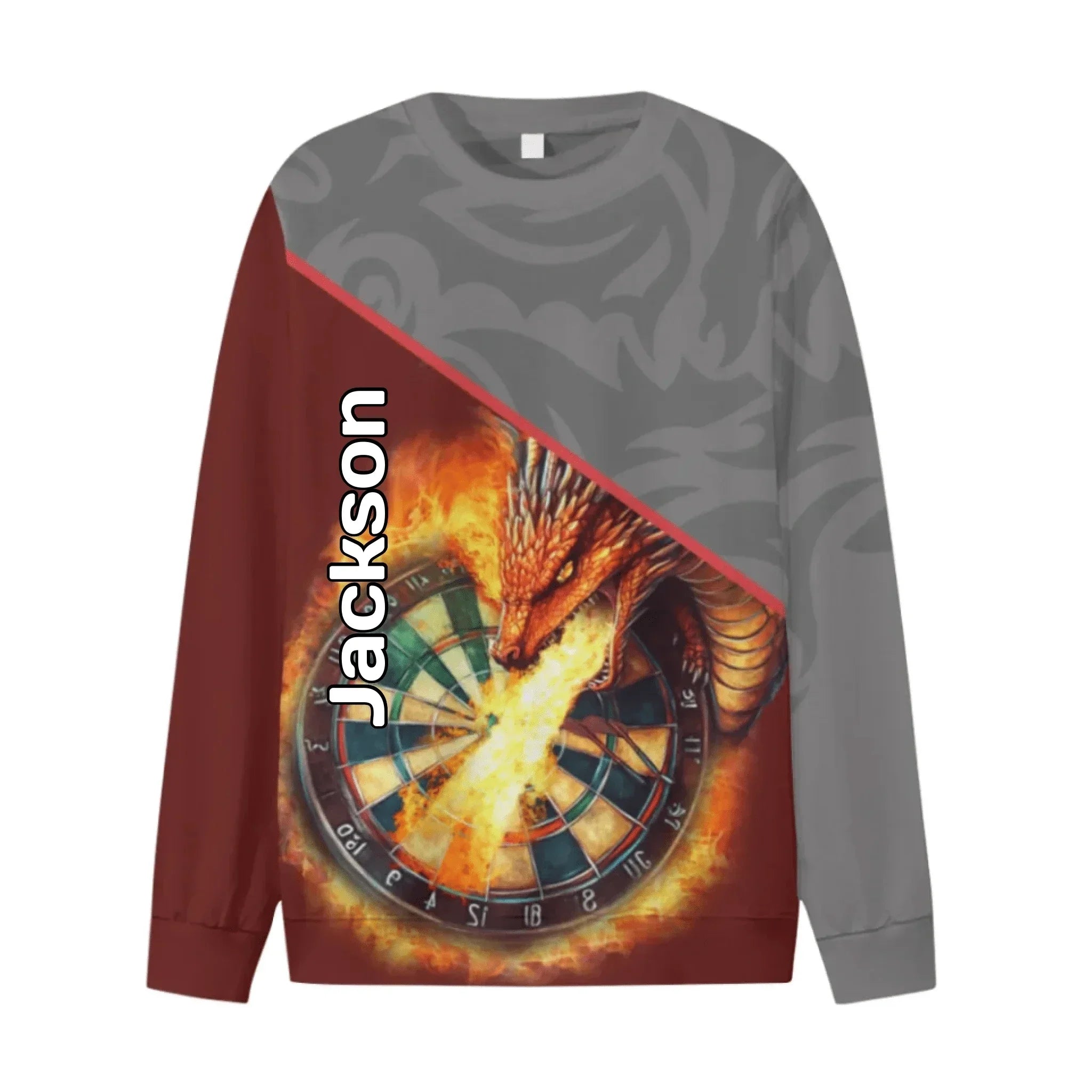 Customized Dragon Pattern T-shirt - Personalized Name Fire Breathing Dragon Clothes - A Gift For Dragon Enthusiasts,Friends,Family - Joliny