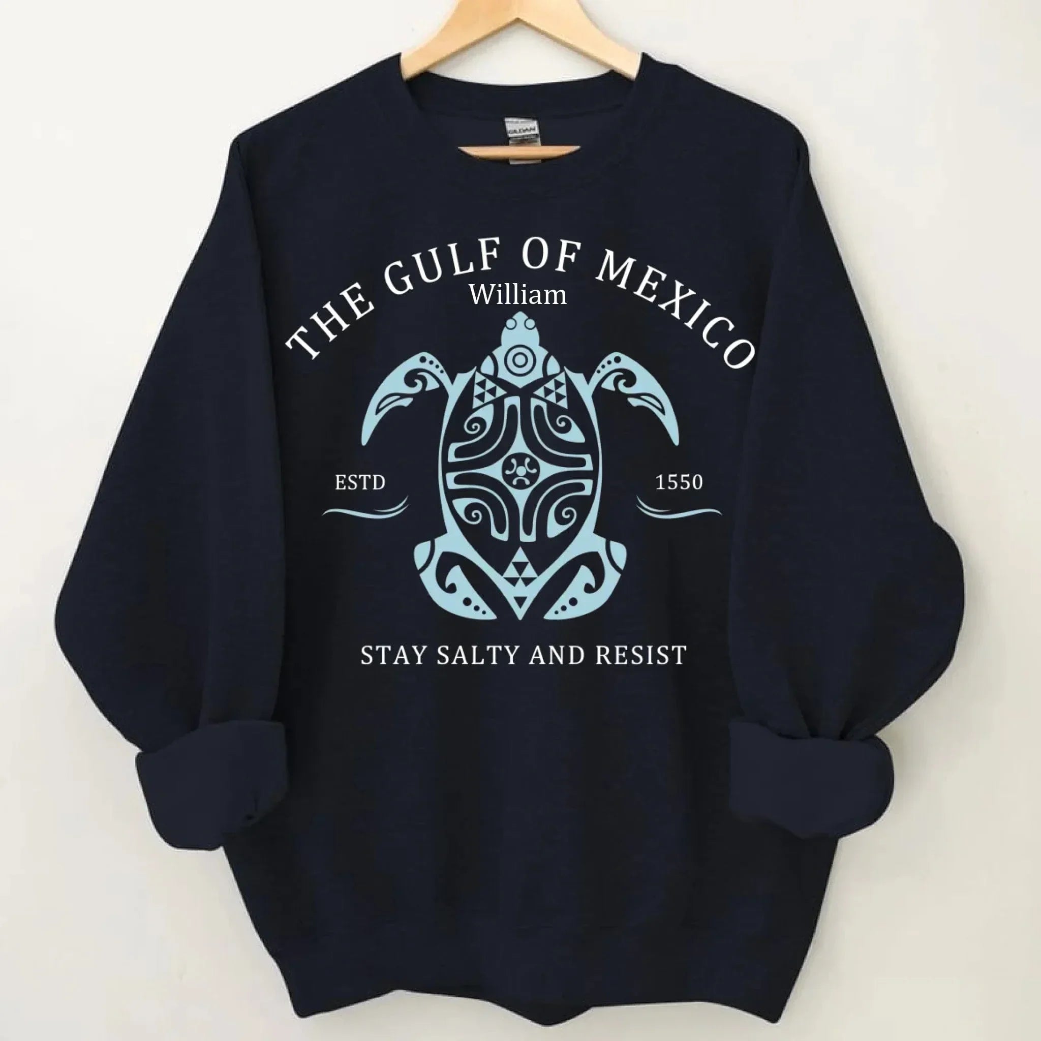 Custom Gulf of Mexico Printed Garments - Personalised Name Gulf of Mexico Themed Printed Trendy T-shirt - A Gift For Family,Friend,BFF - Joliny