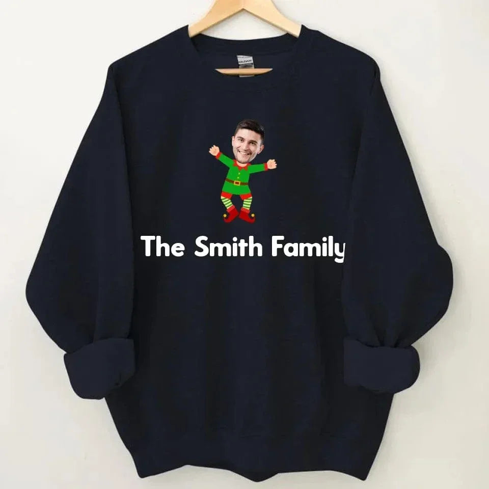 Customized Christmas Style Elf Costumes - Personalized Family Name And Photo Clothes - A Gift For Family,Team - Joliny