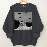 Weird Theme Kittens and UFO Clothe - A Gift For Friend,Family,Colleagues,Fellow Student,Roommates - Joliny