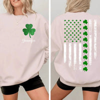 St. Patrick'S Day Flag Shamrock Personalized Name Custom Printed T-Shirt Sweatshirt - Gift For Family, Friends And Loved Ones - Joliny