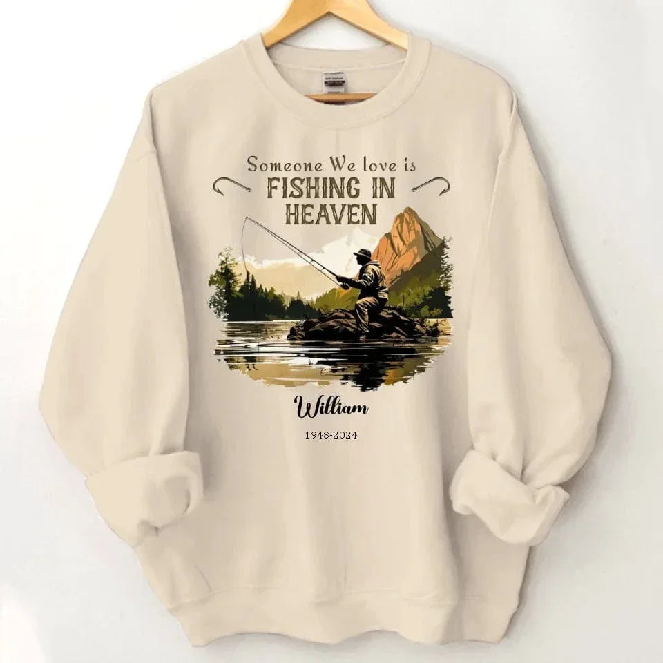 Customized Paradise Fishing Memorial Apparel - Personalized Name And Year Commemorative Clothing - In Loving Memory Christmas Gift For Family,Friend,Your Self - Joliny