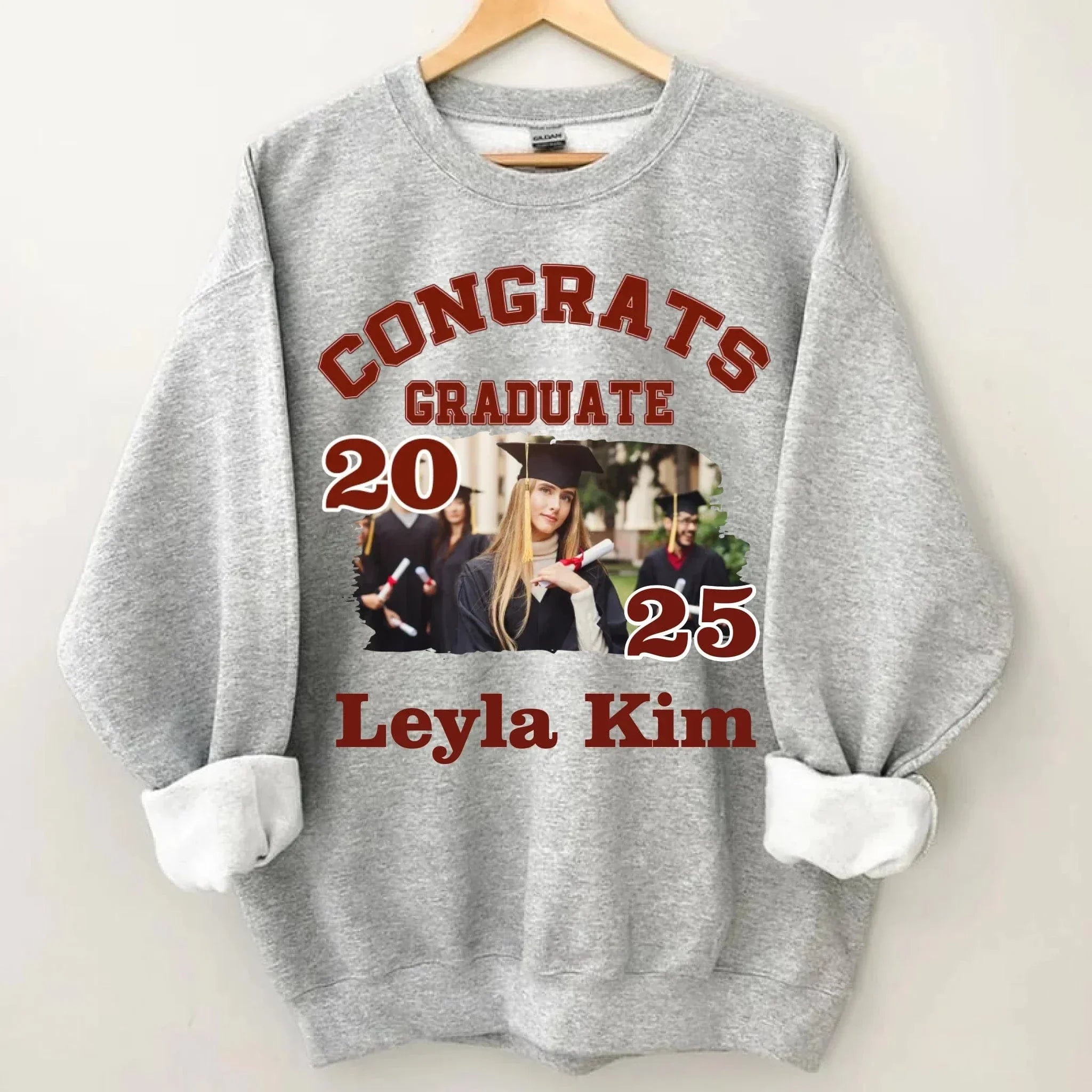 Customized Graduation T-shirts - Fashionable Clothing with Personalized Names, Photos and Years - Gift For Family,Graduate,Grandchildren - Joliny