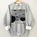 Weird Theme Kittens and UFO Clothe - A Gift For Friend,Family,Colleagues,Fellow Student,Roommates - Joliny