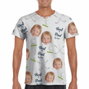 Customized Golf Themed Apparel - Personalized Nickname And Photo Golf Patterned Parent and Child Outfit - Cozy Gifts For Parents,Family,Teams - Joliny