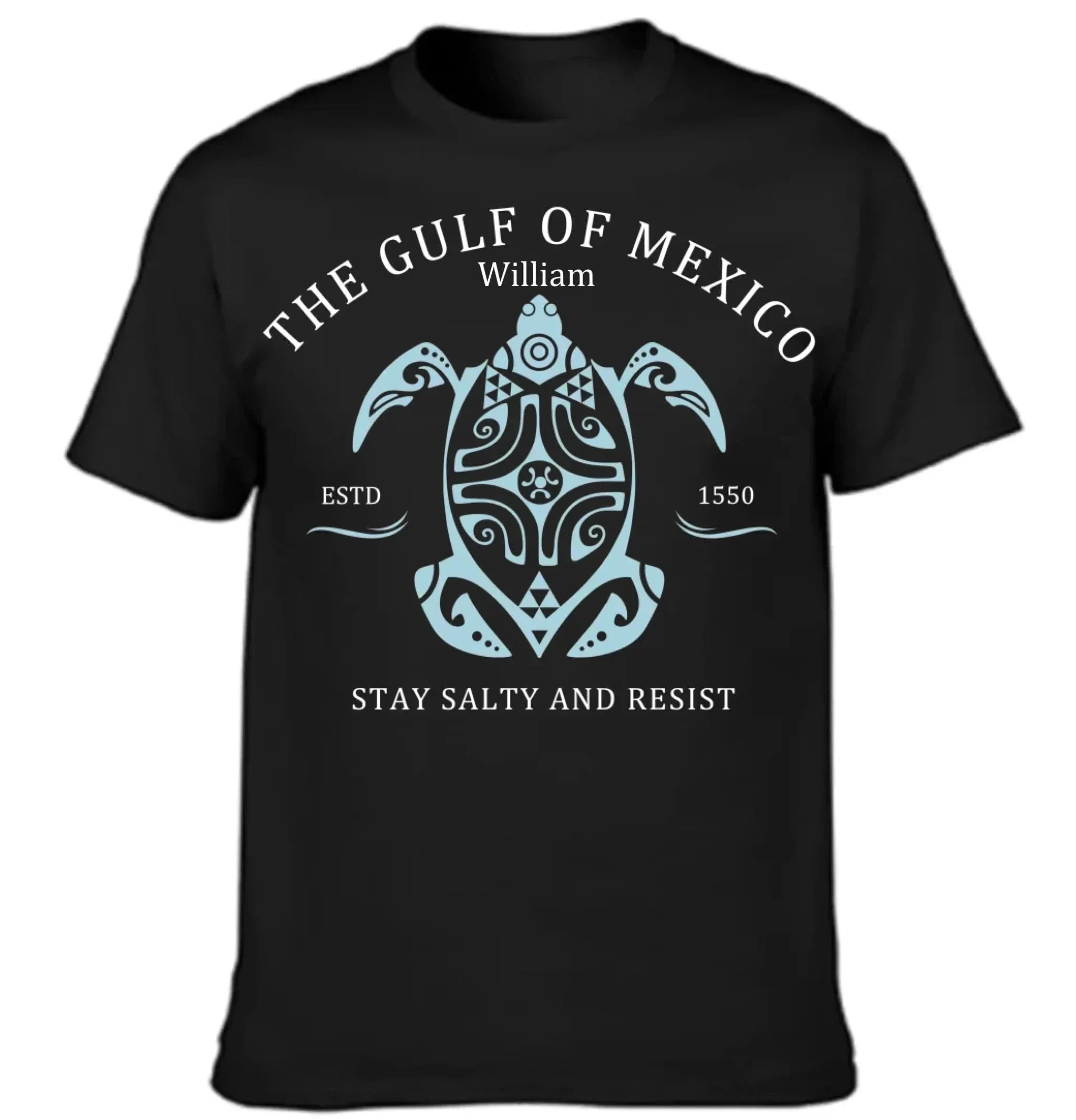 Custom Gulf of Mexico Printed Garments - Personalised Name Gulf of Mexico Themed Printed Trendy T-shirt - A Gift For Family,Friend,BFF