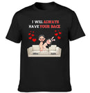 Customized Fun Couple T-shirt - Personalized Name and Cartoon Couple Image Quirky Fun Costume - A Gift For Girlfriend,Boyfriend,Husband,Wife - Joliny
