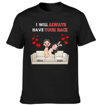 Customized Fun Couple T-shirt - Personalized Name and Cartoon Couple Image Quirky Fun Costume - A Gift For Girlfriend,Boyfriend,Husband,Wife - Joliny