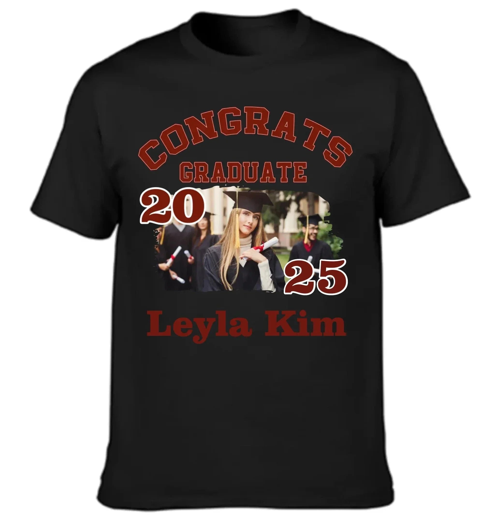 Customized Graduation T-shirts - Fashionable Clothing with Personalized Names, Photos and Years - Gift For Family,Graduate,Grandchildren - Joliny