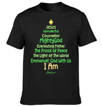 Customized Jesus-themed Text Apparel - Personalized Name Christmas Tree Shape Text Printed Costume - A Gift For Disciples Of Jesus,Yourself,Friend - Joliny