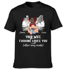 Customized Safe Driving Reminder T-shirt - Personalized Name and Character Safe Driving Themed Couple's Clothes - A Gift For Husband,Boyfriend - Joliny