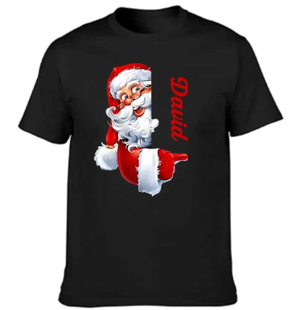 Santa Claus Pattern Customized Clothing - Couple's Clothes With Personalized Names, Group Apparel, Family Apparel - A Gift For Friend,Family,Other Half - Joliny