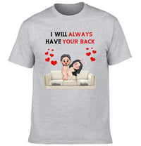 Customized Fun Couple T-shirt - Personalized Name and Cartoon Couple Image Quirky Fun Costume - A Gift For Girlfriend,Boyfriend,Husband,Wife - Joliny
