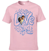Customized T-shirt with the theme of "Love" - Customized Clothes Featuring Heart-shaped Photos - Gift for Couples,Boyfriend,Girfriend,Husband,Wife - Joliny