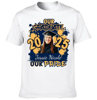 Custom Graduation Season T-Shirt - Personalized Graduation Apparel with Photo, Name and Year - Memorial Gifts for Students, Grandchildren, Siblings - Joliny