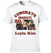 Customized Graduation T-shirts - Fashionable Clothing with Personalized Names, Photos and Years - Gift For Family,Graduate,Grandchildren - Joliny
