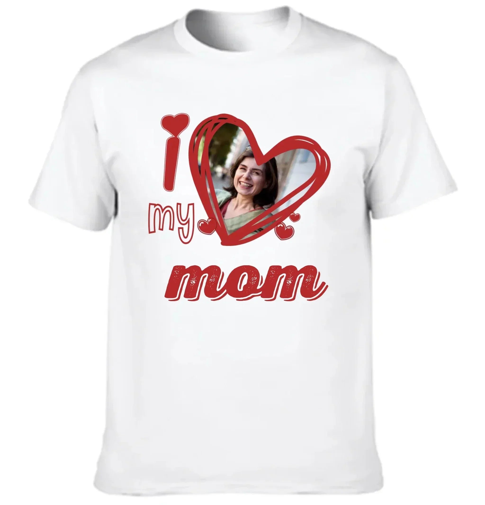 I Love My Mom - Personalized Photos and Cute and Loving T-shirt with Nicknames - Gift For Family,Mom,Grandma
