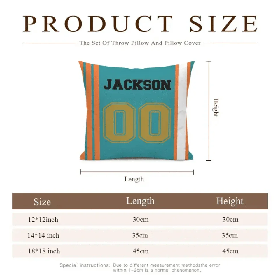 Team Spirit - Personalized Football Pillowcase Are Customizable With Names And Numbers - Perfect Fan Gift! - Joliny