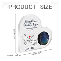 The Night Our Stars Aligned - Personalized Gifts Custom Constellation Star Map Acrylic Plaque Gift For Him Her, For Couples - Joliny