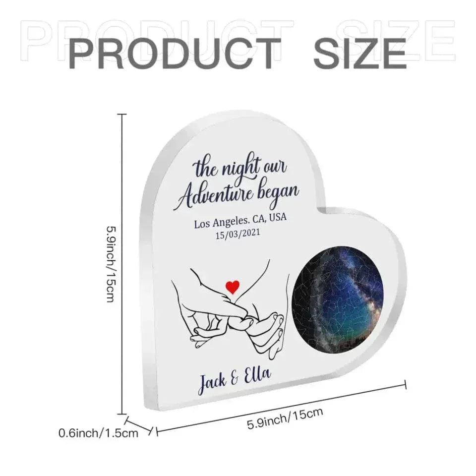 The Night Our Stars Aligned - Personalized Gifts Custom Constellation Star Map Acrylic Plaque Gift For Him Her, For Couples - Joliny