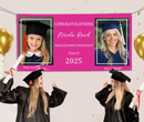 Then And Now Graduate Personalized Photo Banner, Party Supplies - Joliny