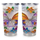 Customised Butterfly Themed Mugs - Personalised Name Gorgeous Butterfly Print Decorative Mugs - A Gift For Family,Friend,Sister,BFF,Butterfly Lovers - Joliny