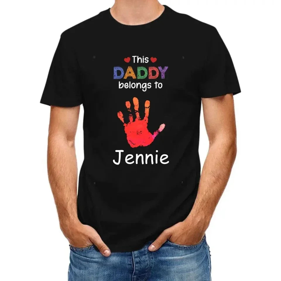 This Grandpa Daddy Belongs To - Gift For Dad, Father, Grandfather - Personalized T Shirt - Joliny