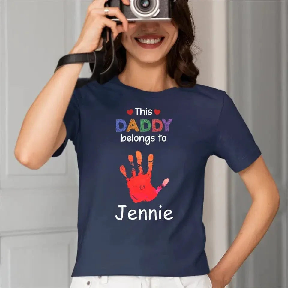 This Grandpa Daddy Belongs To - Gift For Dad, Father, Grandfather - Personalized T Shirt