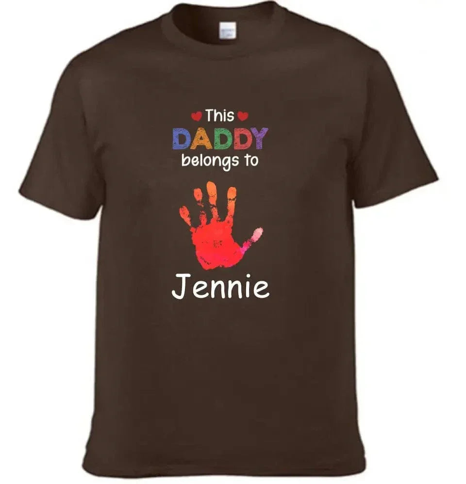 This Grandpa Daddy Belongs To - Gift For Dad, Father, Grandfather - Personalized T Shirt - Joliny