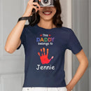 This Grandpa Daddy Belongs To - Gift For Dad, Father, Grandfather - Personalized T Shirt - Joliny