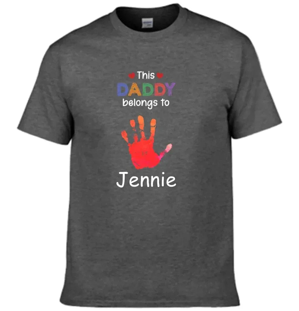 This Grandpa Daddy Belongs To - Gift For Dad, Father, Grandfather - Personalized T Shirt - Joliny