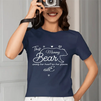 This mama bear prints her heart on clothing - Family Personalized Unisex T-Shirt, Gift for Mom - Joliny