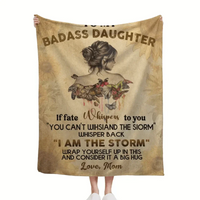 To My Daughter Blanket - I Am The Storm Wrap Yourself Up In This - Joliny
