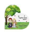 Together Since - Personalize Heart Shaped Acrylic Plaque - Anniversary Gift For Couples - Joliny