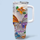 Customised Butterfly Themed Mugs - Personalised Name Gorgeous Butterfly Print Decorative Mugs - A Gift For Family,Friend,Sister,BFF,Butterfly Lovers - Joliny