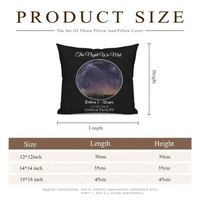 Under This Sky It All Began - Personalized Photo Upload Custom Sky Star Map Pillow - Joliny