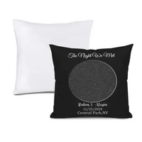 Under This Sky It All Began - Personalized Photo Upload Custom Sky Star Map Pillow - Joliny