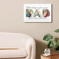 Upload Photo ，Happy Father's Day, Family Picture Canvas Wall Art - Joliny