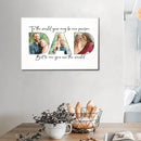 Upload Photo ，Happy Father's Day, Family Picture Canvas Wall Art - Joliny